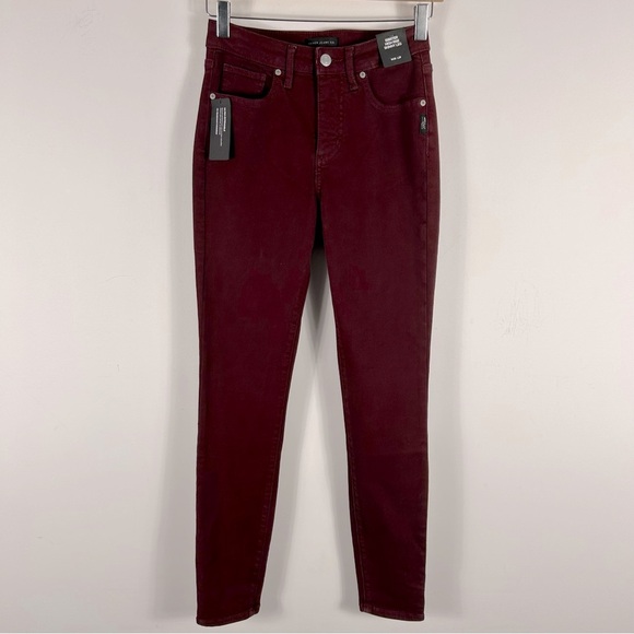 NWT Silver ISBISTER HIGH RISE SKINNY LEG Women's Burgundy Jeans 26x29 - Picture 1 of 11